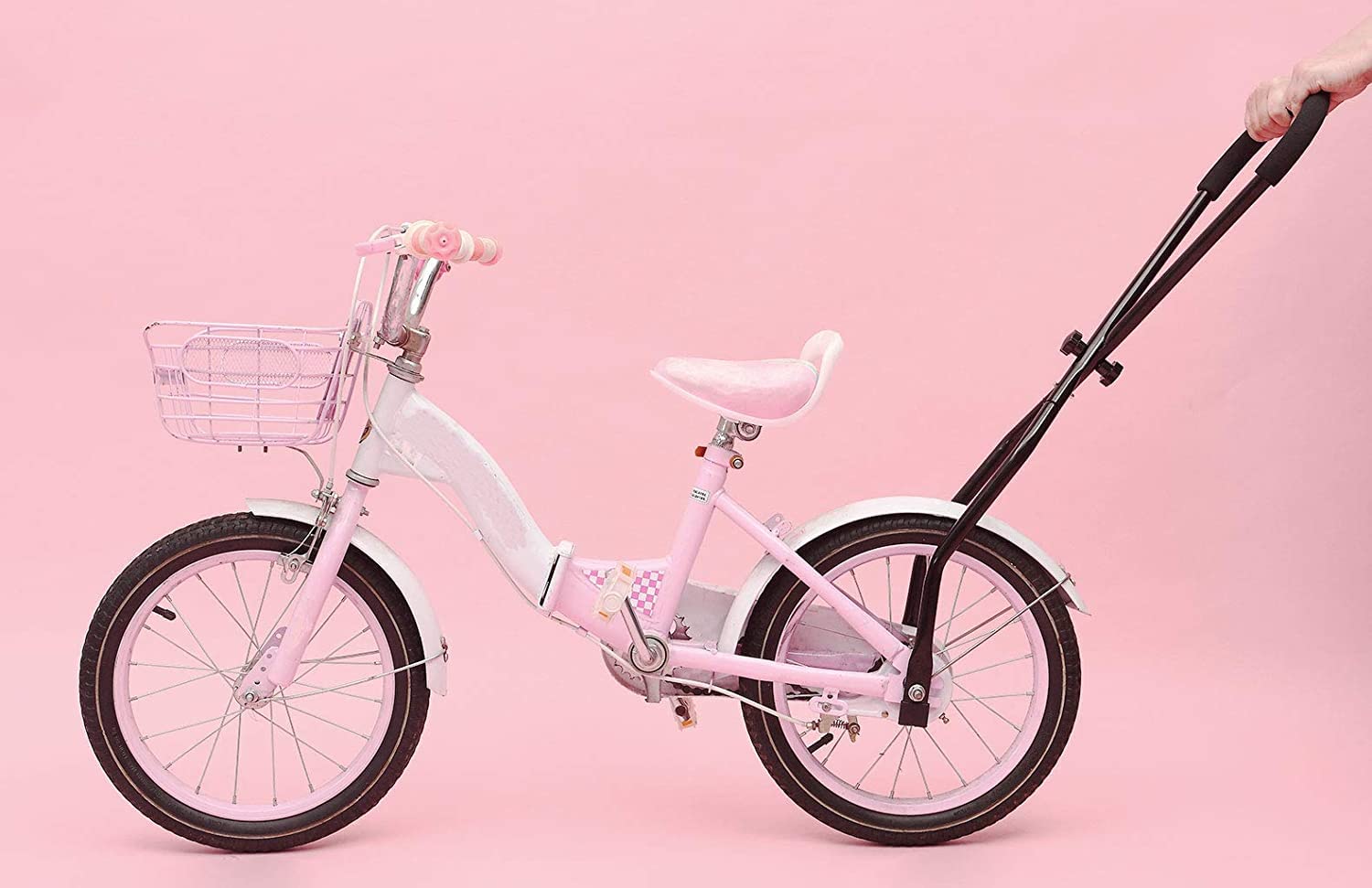 MOLI DEE Children Cycling Bike Safety Trainer Handle Balance Push Bar (Black-a)