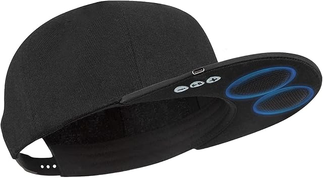 CALIONLTD Music Cap Bluetooth Hat with Speaker Musical Wireless Smart Baseball Caps Fashions Running Hat for Outdoor Sports Gifts for UnisexBlack