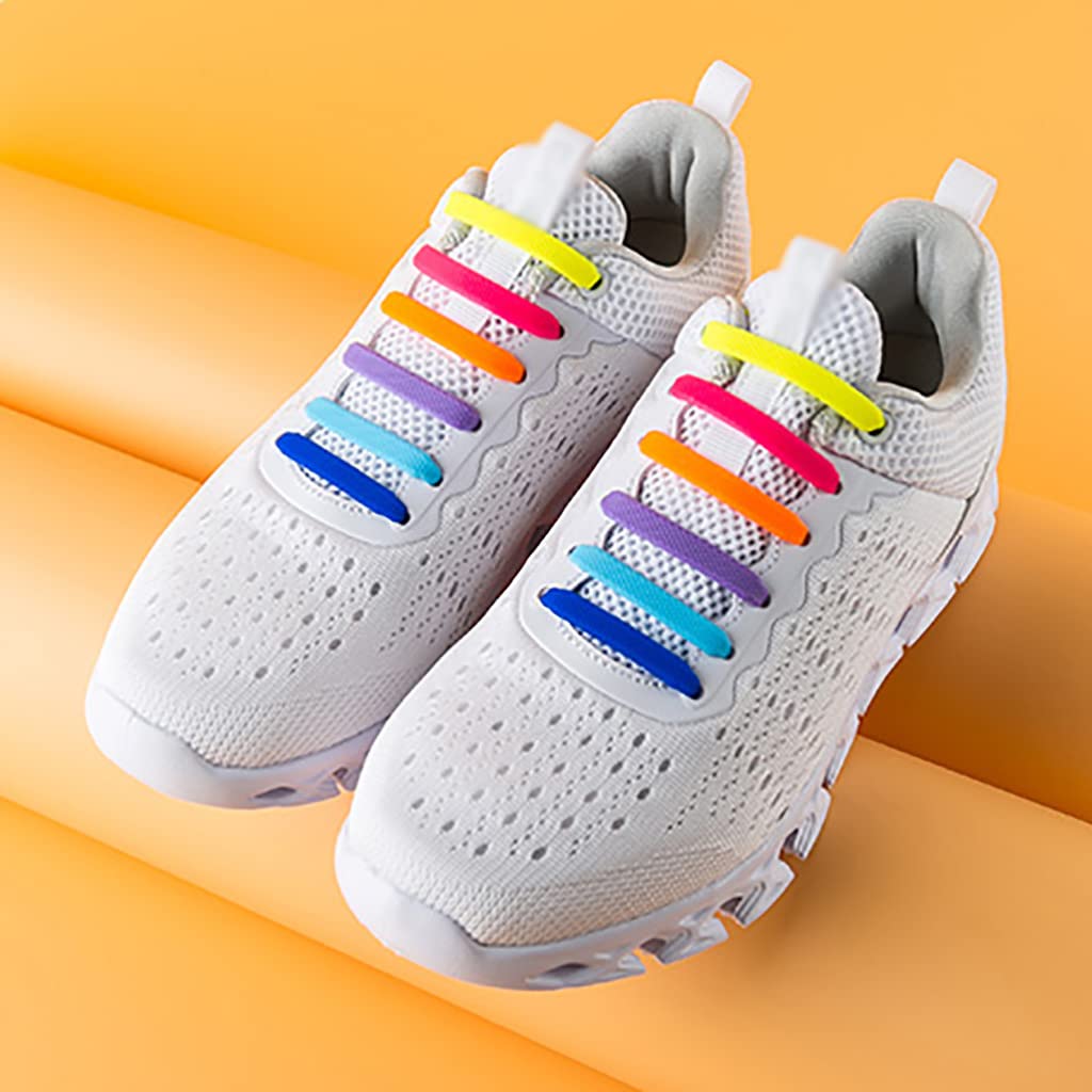 Ladeheid Lacci Da Scarpe Piatti 100% Cotone Di Altissima Qualità LAMTB29-1 Paio Di Lacci Piatti, Antirottura, Largh. 7 Mm, 16 Colori, Lunghezza 40-200 - Foto 11