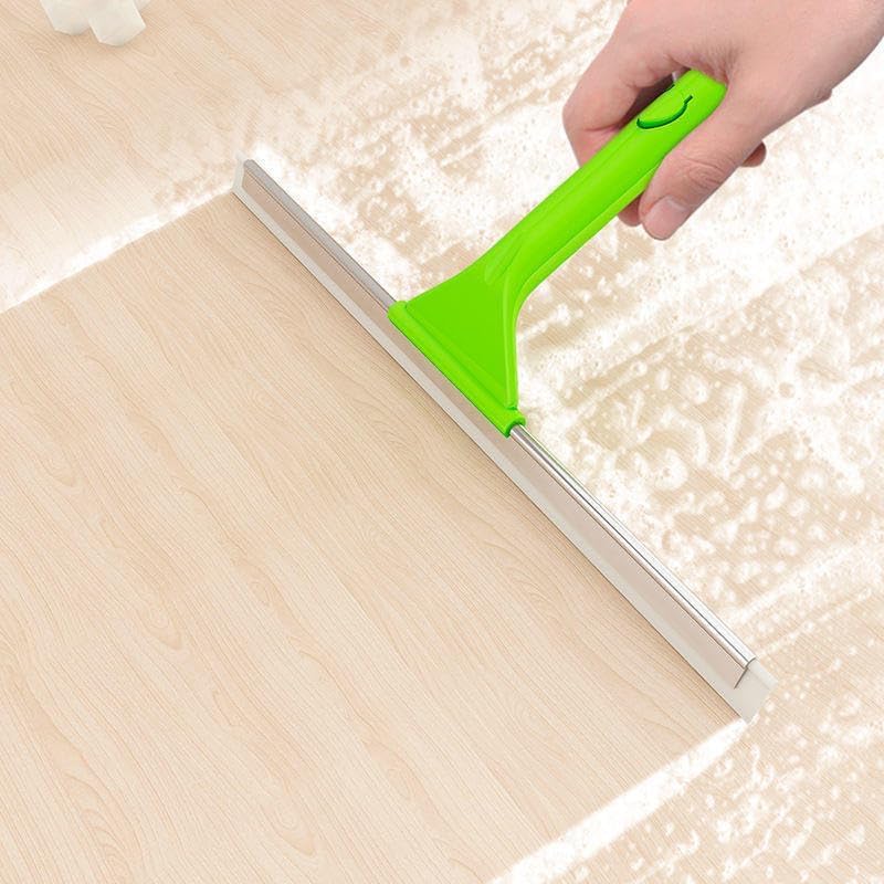 Image of Upgraded 2 in 1 Rotatable Glass Cleaner Wiper with Extendable Long Handle, Double Sided Window Cleaning Mop, Microfiber Cloth & Rubber Squeegee for Glass, Mirror, Shower Door, Car, Solar Panel