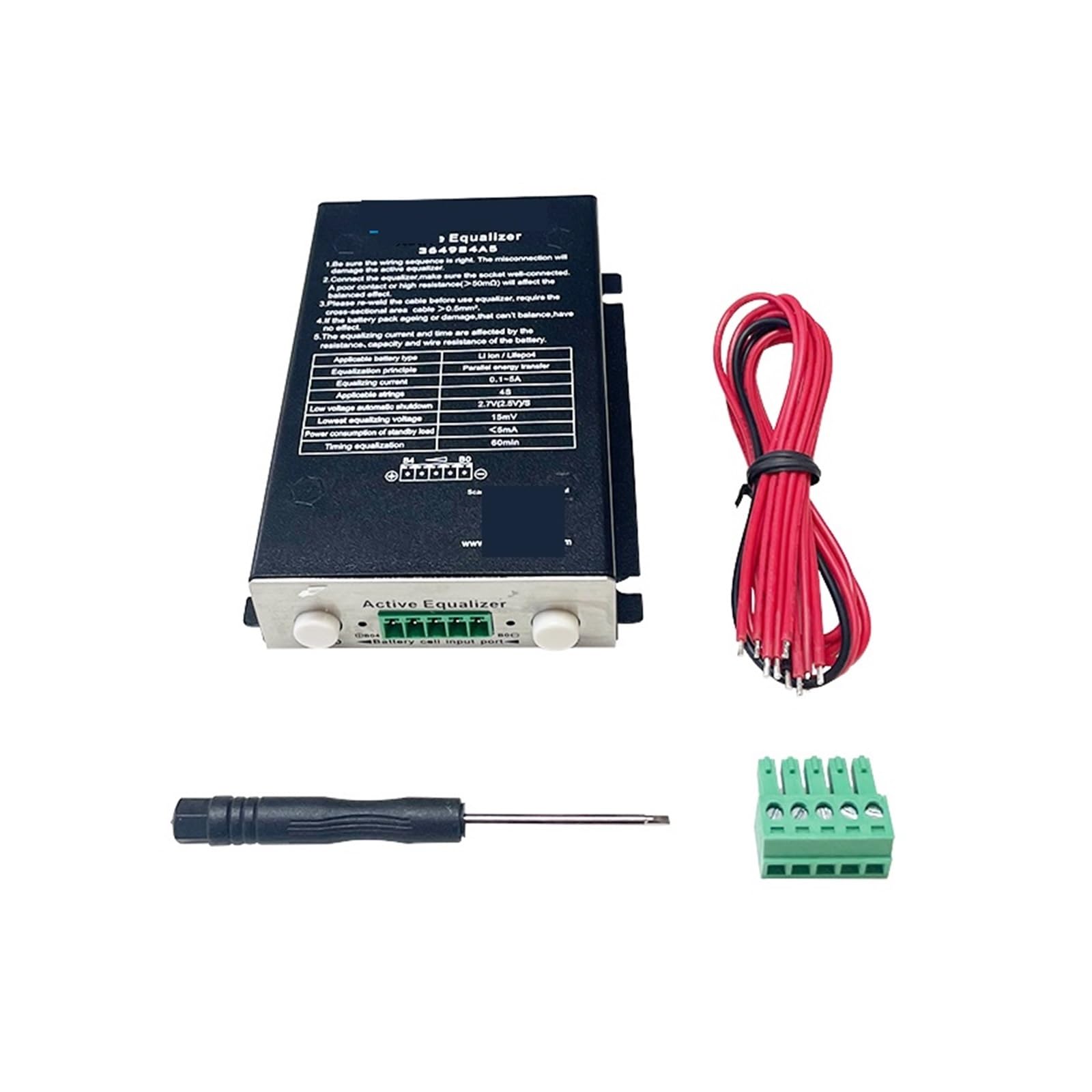 Batteria Equalizer 5A 8A Equalizzatore Attivo Bilanciatore Regola Errore di Tensione del Pacco Batteria 4~24S Equalizzatore Attivo Bilanciatore della Batteria al Litio(4S-24S 5A with Case)