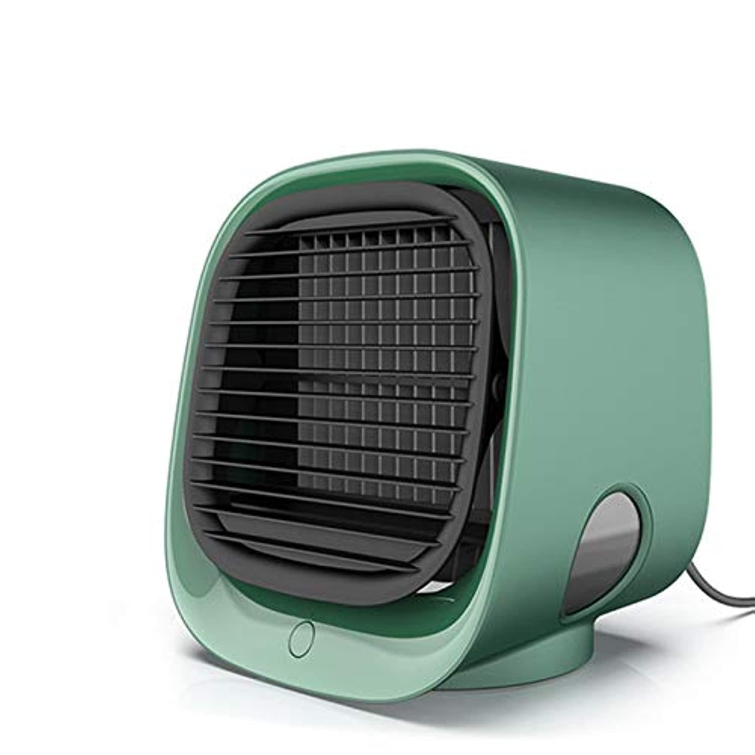 Lencak Home Mini Air Conditioner Portable Air Cooler 7 Colors LED USB Personal Space Cooler Fan Air Cooling Xaomi Rechargeable Fan Desk (Green)