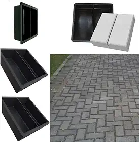 Kit 10 Forma De Bloquete Molde Bloco De Concreto 20x10x6 Paver Tijolinho