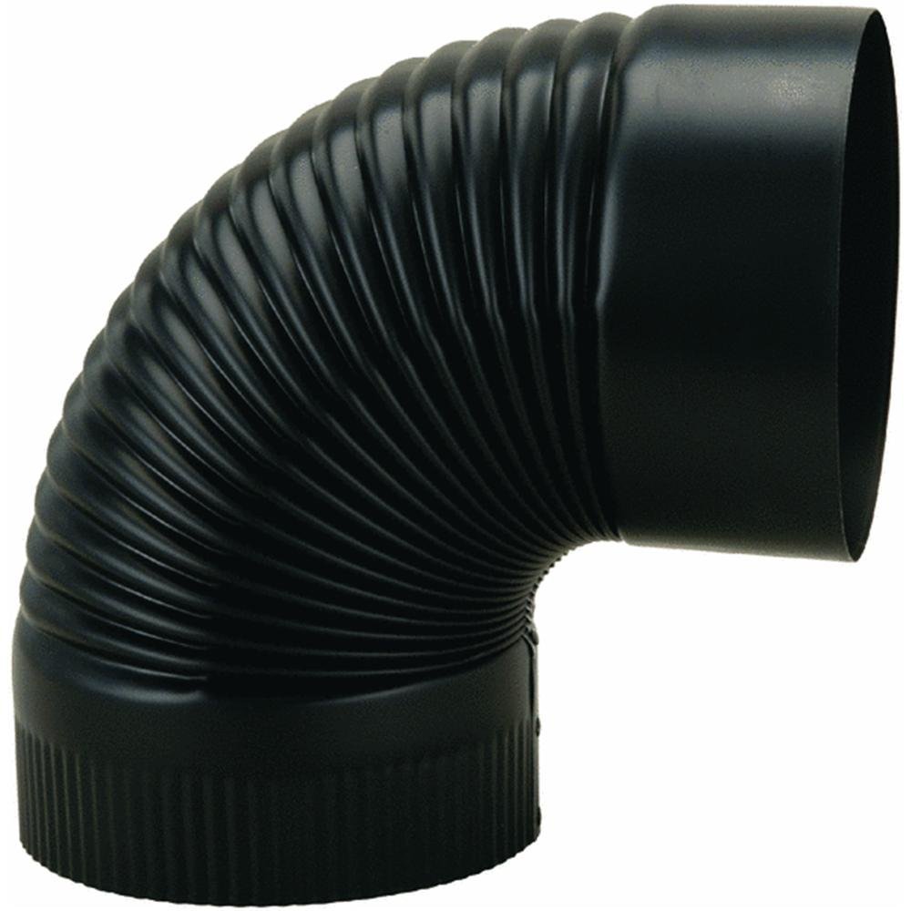 Black Crimped Elbow