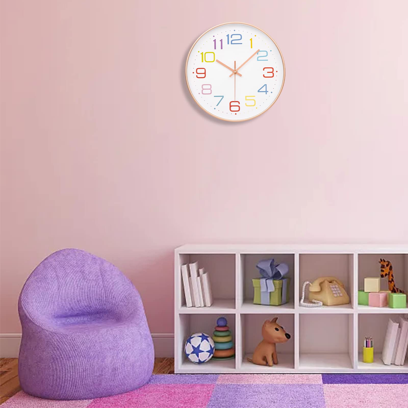 Wandklok voor kinderen met kat