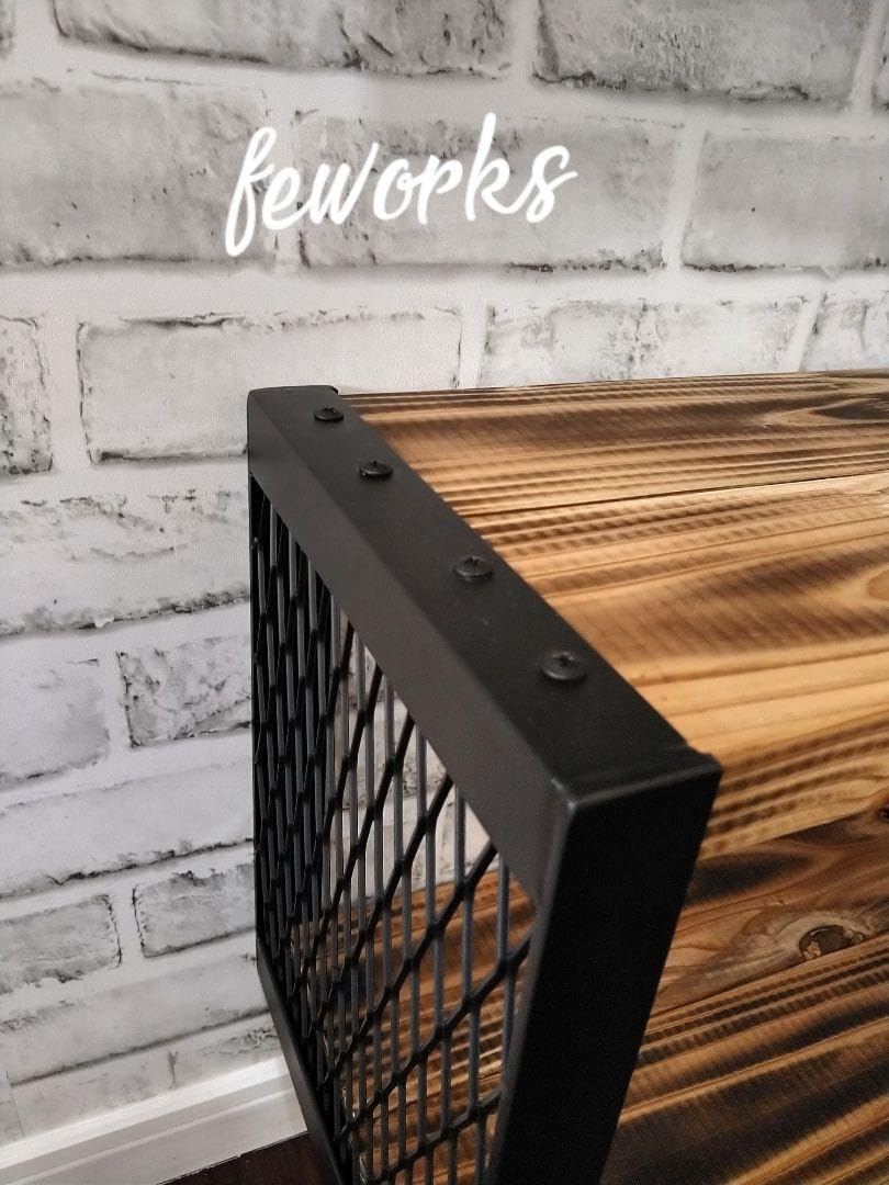 壁掛けシェルフ テレビ台 ラック おしゃれ 無骨 男前インテリア メッシュ網