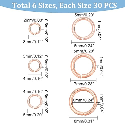 Miniatura 8 de AHANDMAKER 30 anillos de plata abiertos, 3 tamaños, anillos de plata de ley 925, anillos de enlace ovalados, conectores de anillos de joyería para