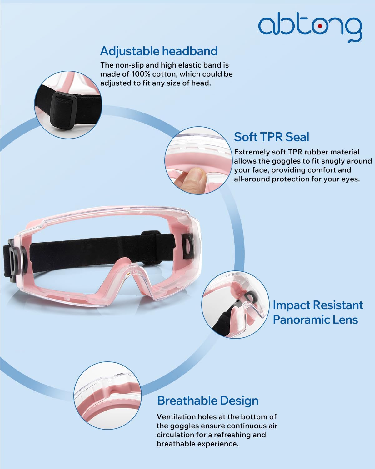 2 Pack Safety Goggles Over Glasses — ANSI Z87.1 Certified Eye Protection With Anti-Fog Lens for Chemistry Lab Work - Image 4