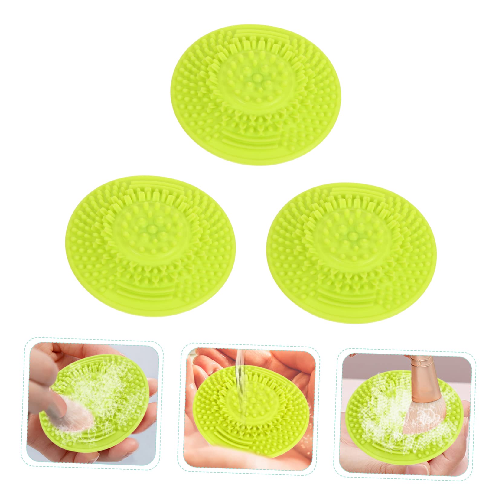 FRCOLOR 15stücke Teiliges Tragbares Silikon Reinigungsset Für Make-up Pinsel Flexibles Reinigungspad Mit Saugnäpfen Für Kosmetikaccessoires Und Makeup Pflege Kreativer Farbe