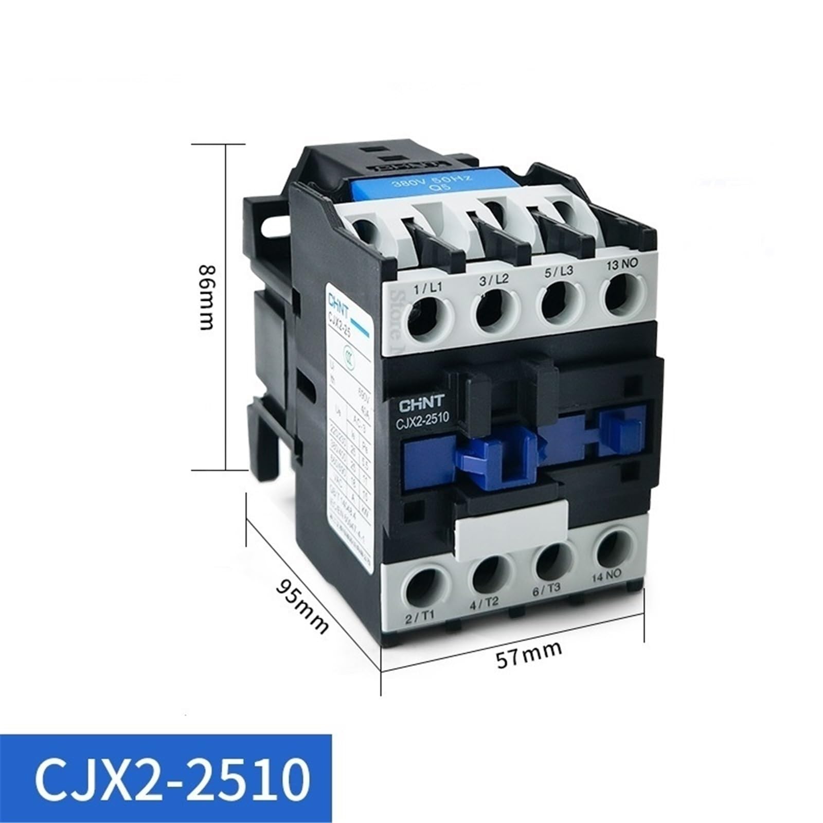 1 unidad CJX2-2510 1NO CJX2-2501 1NC Montaje en carril DIN Contactor de potencia eléctrica CA 25A Tensión Bobina 380V 220V 110V 36V 24V LC1-D (Cjx2-2510,36V)