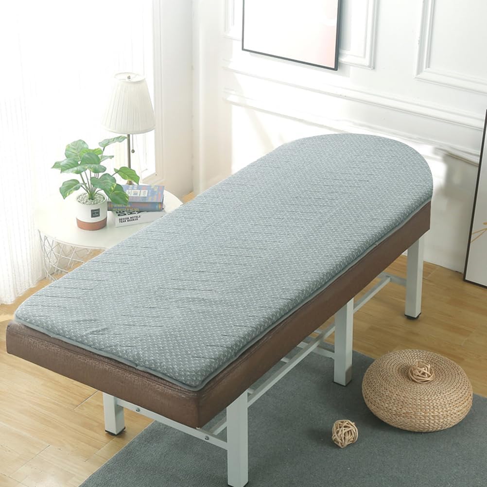 Graya(r),185 * 70cm,LDLCYCN Latex Memory Foam Lash Bed Topper 5Cm Thick Mattress Topper for Massage Table Spa Bed Mattress Pad Without Face Hole Massage Accessories Protective Pad Square Head