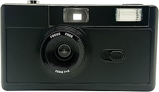 NOLOWY Cámara no desechable reutilizable 135 película tonta con intermitente estudiante retro 35 mm película máquina viaje evento al aire libre
