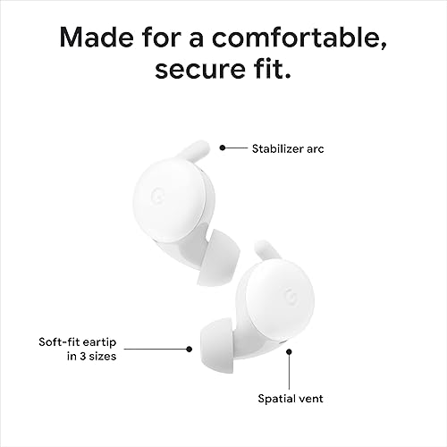 Vista 14 de Google Pixel Buds A-Series - Auriculares inalámbricos - Auriculares con Bluetooth - Compatible con Android - Claramente Blanco Oliva oscuro