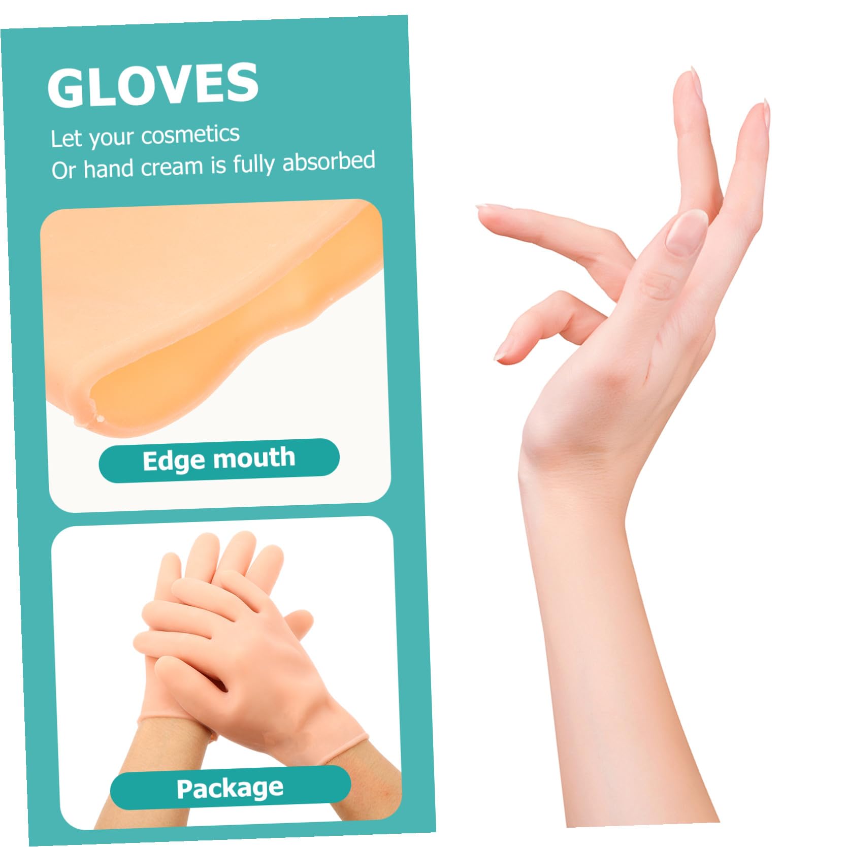 FRCOLOR 3 pares de guantes hidratantes cosméticos bolsa de cosméticos guantes para eliminar la piel muerta guante exfoliante guantes negros guantes mujer guantes anti grietas