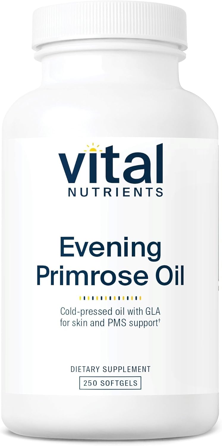 Vital Nutrients Evening Primrose Oil 1000mg - Primrose Supplement for Women - GLA Omega-6 Fatty Acid for Skin and PMS Support* - Gluten, Dairy, Soy Free - Non-GMO - 100 Softgels