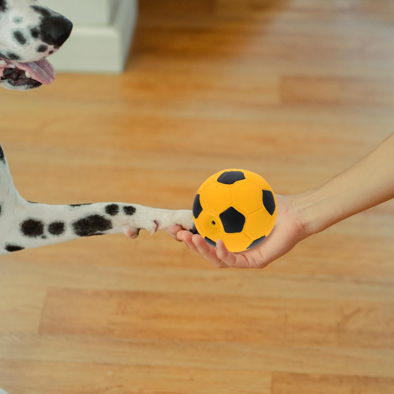 Beavorty Interactive Latex Sound Football Dog Toy 7Cm Wear-Resistant Chewing Toy for Puppies Indoor Soft Soccer Shaped Molar - Image 4