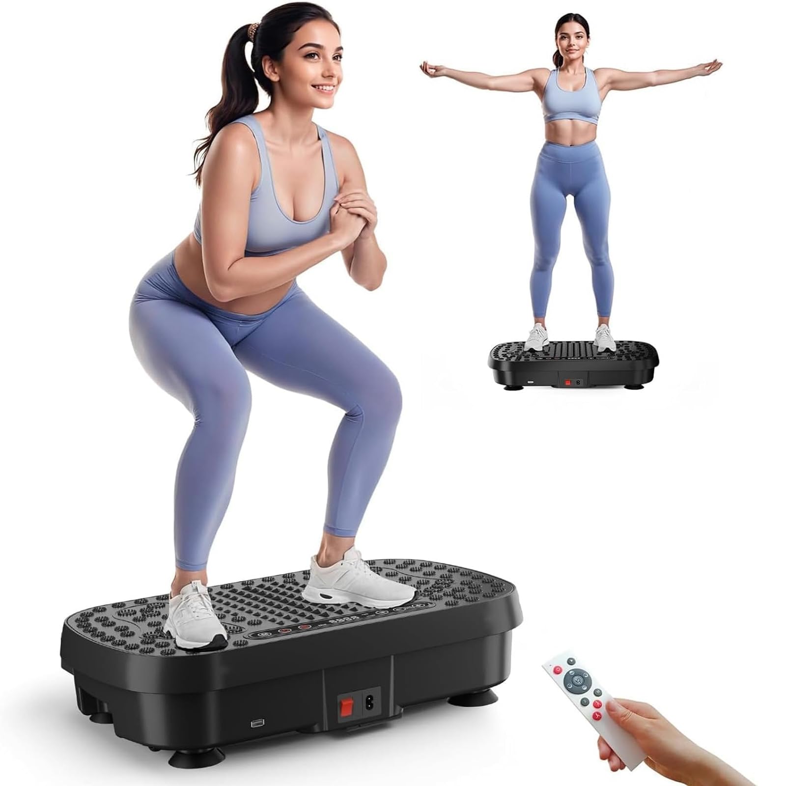 Vibrationsplatte,Vibrationsplatte Testsieger,Rüttelplatte Sport für Zuhause,Vibration Plate 330LBS Belastbar,9 Modi,99 Stufen,Power Plate Vibrationsplatt für Lymphdrainage,Ganzkörpertraining,Abnehmen