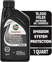 Vista 2 de Castrol EDGE High Mileage 0W-20 Advanced - Aceite de motor sintético completo, 1 cuarto de galón, paquete de 6