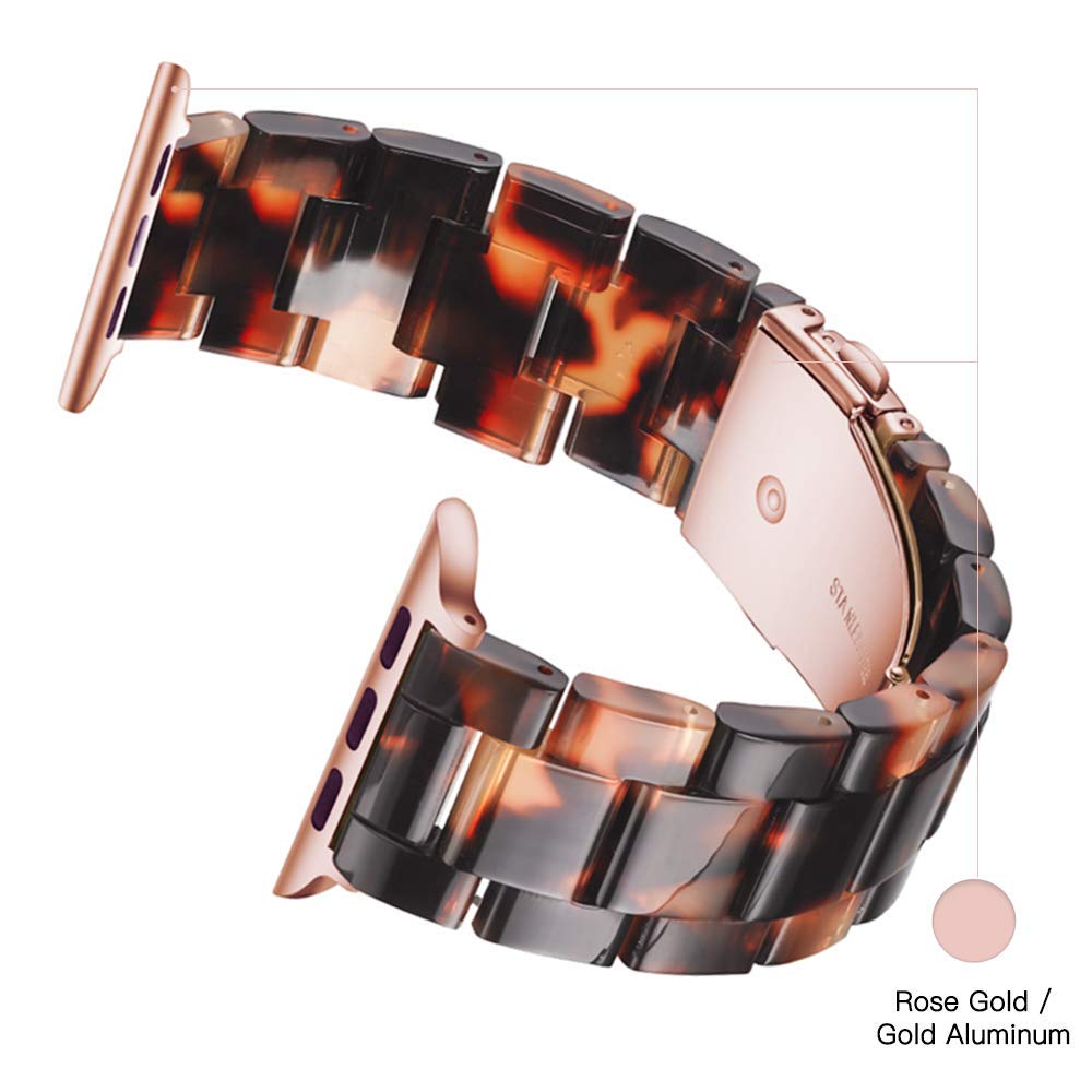 Lekki pasek do zegarka Apple Watch, modny pasek do zegarka Apple Watch serii 8, serii 7, iWacth, paski do Apple Watch dla kobiet, kompatybilne z Apple Watch serii 8, 7, SE, 6, 5, 4, 3, kamień żółwia,
