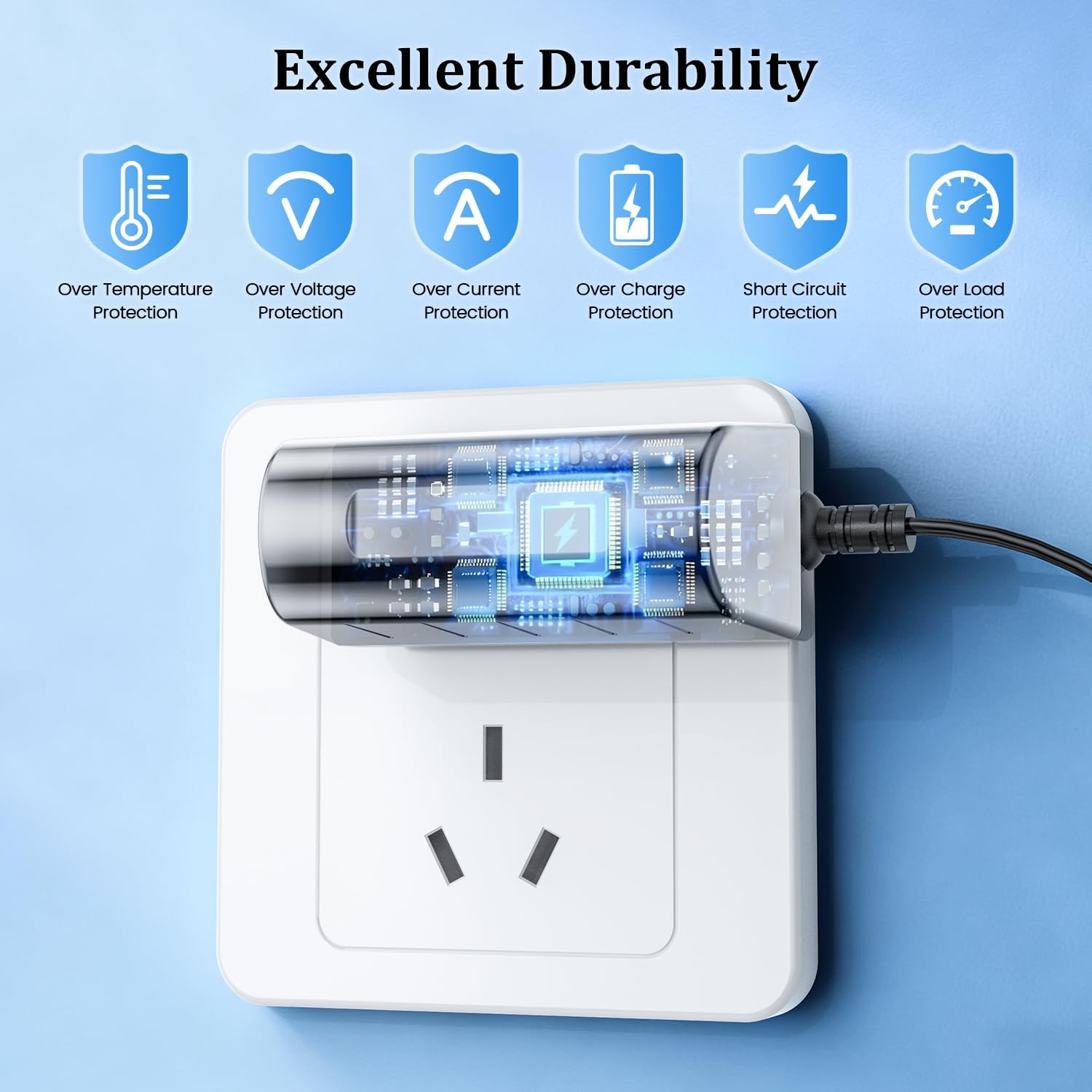VESAUR Original 5V Charger for D8512 8.5" & D1003 10" Lighted Makeup Mirror Power Supply for Vesaur 1X/5X 1X/10X Magnifying Vanity Mirror AC Adapter