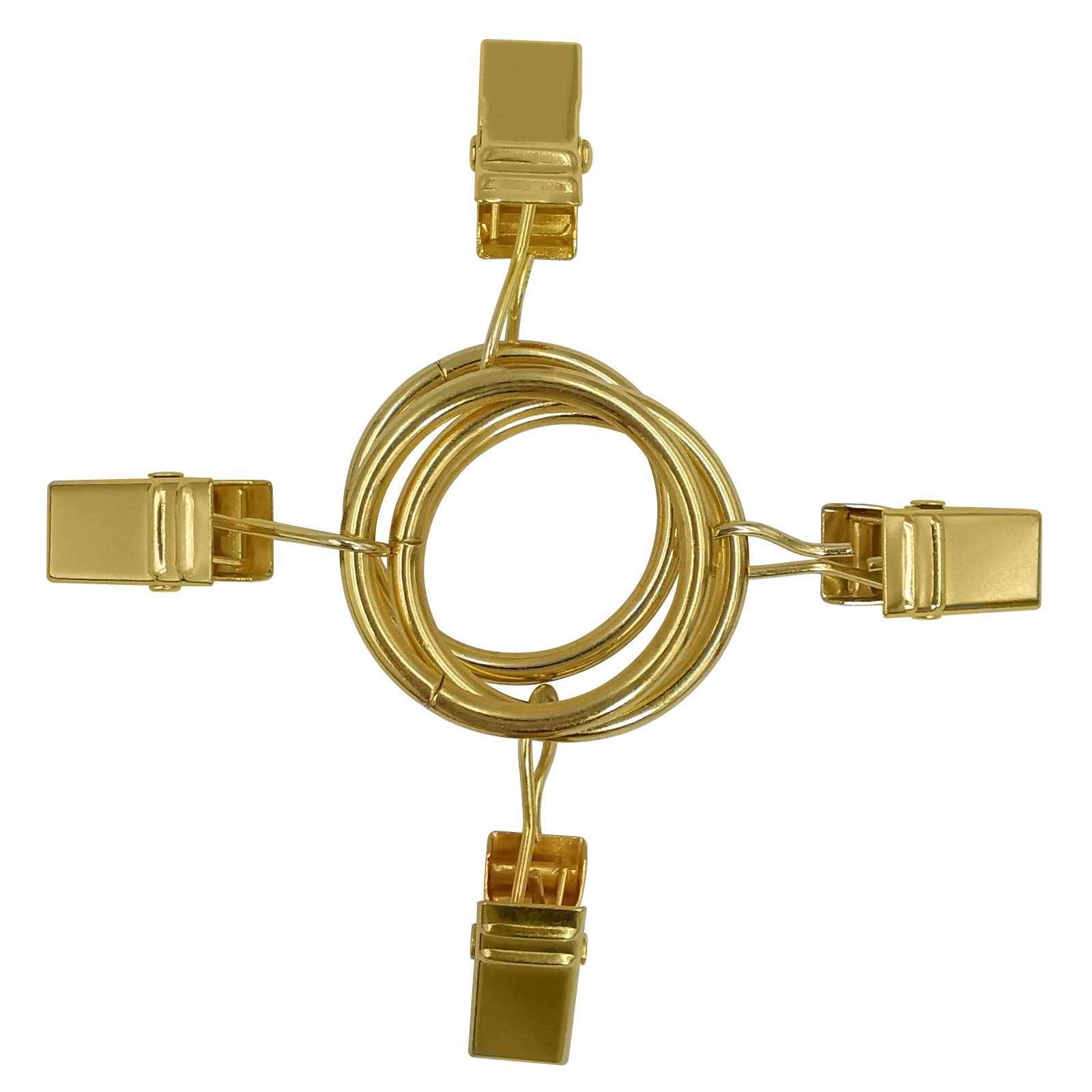 LLPJS Gardinenringe mit Clips, Vorhanghaken, Vorhang-Clip, mit Ring, perfekt für Dekoration, Vorhänge, Stoffschleifen, Kappen, Aufhänger oder andere Displays, Ringe 2,5 cm, 44 Stück
