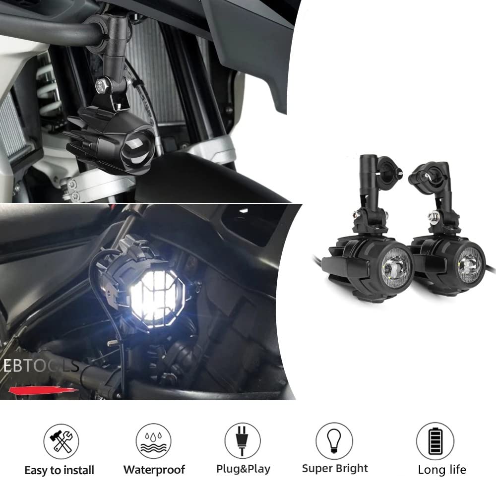 faretti per 1250 gs adatto per Luci antinebbia a LED per moto faretti led moto supplementari profondita custom luci antinebbia a LED in lega di alluminio 40 W Lampada guida