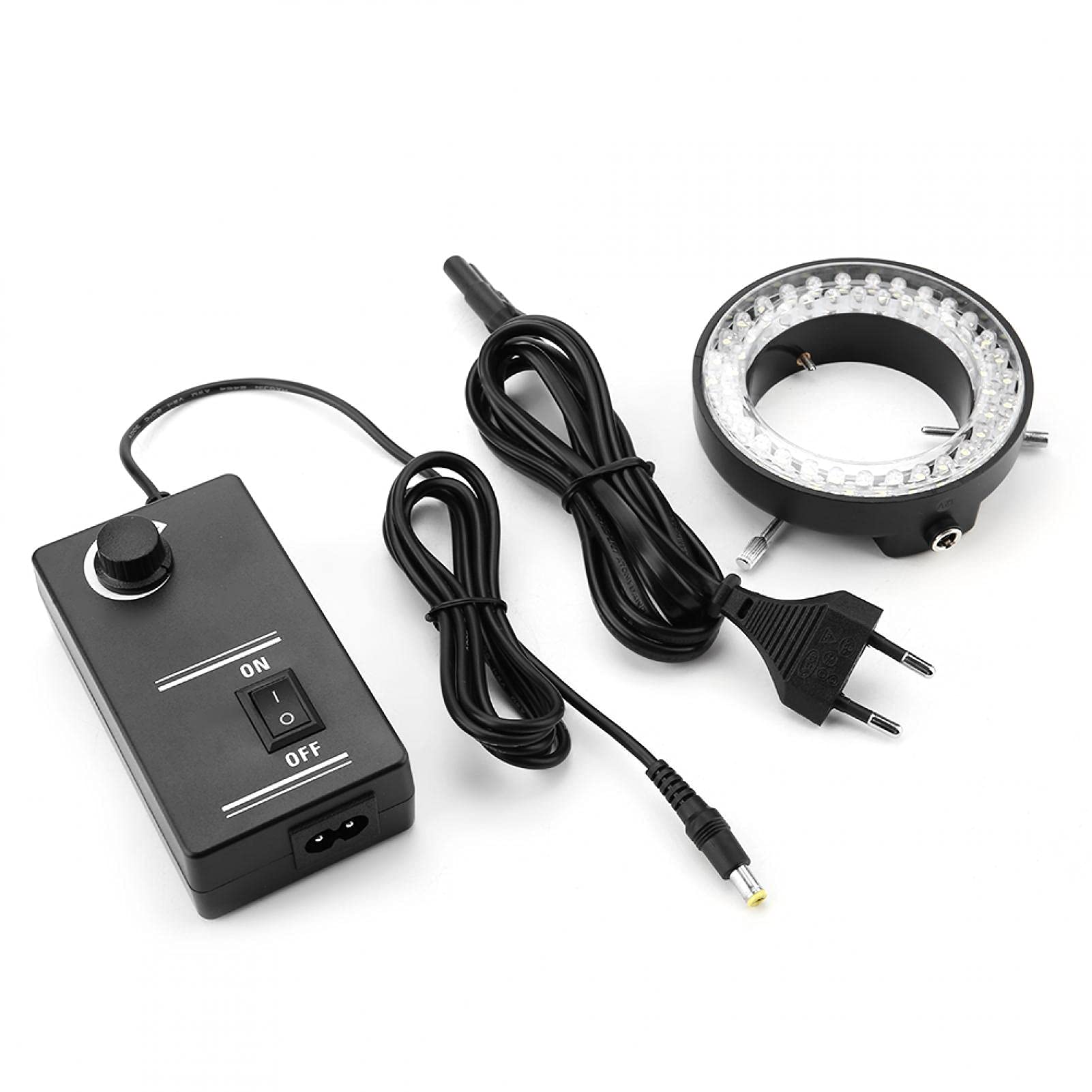 Luce Ad Anello per Microscopio a LED 3,5 W, Microscopi Illuminatore a LED Lampada Ad Anello Regolabile led light for microscope con Luminosità Luce di Illuminazione 100‑240 V(Regolamenti europei)