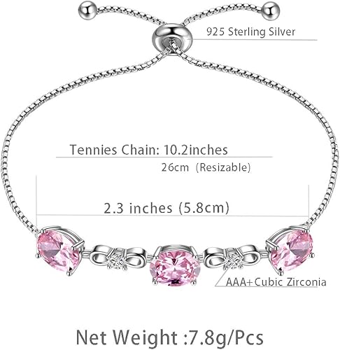 Miniatura 7 de Aurora Tears 925 Sterling Silver 12 Birthstones NecklaceEarringRingBracelet Women Birthstone Pendant Crystal Fashion Birthday Jewelry Christmas Gift