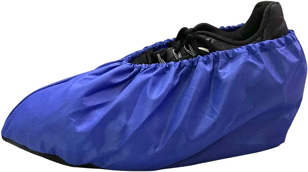 Jron 5 Pairs Premium Reusable Washable Shoe Cover Boot Covers for Contractors (5 Pairs | US 12-14 For Shoes/US 11-13 For Boots, Blue) image 2