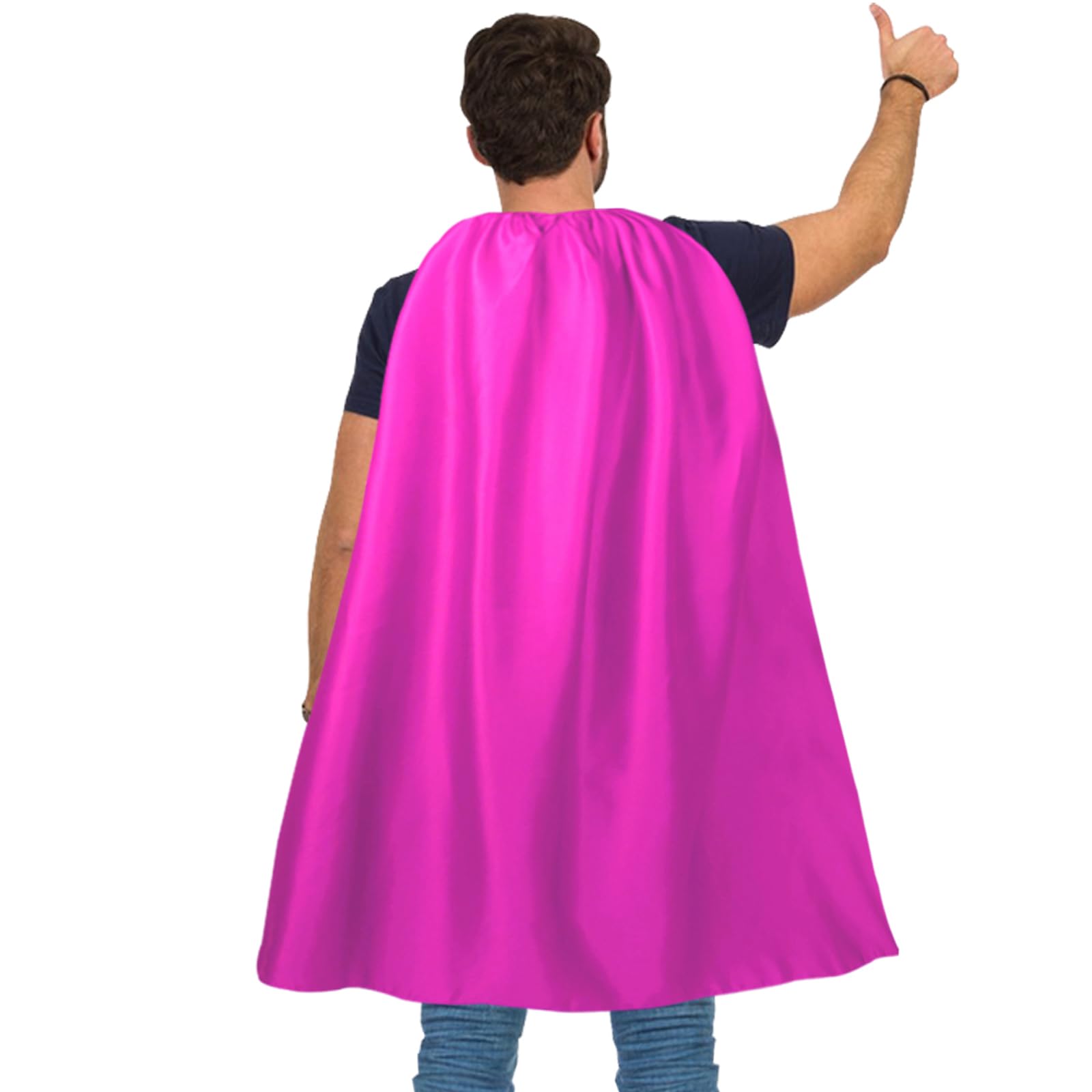 VAAT Adult Superhero Capes and Masks - Cape & Mask Costume for Halloween, Superhero Party Capes, Perfect for Cosplay, Christmas Parties, Role Play Event(Pink) — image 1