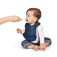 Vista 4 de OXO Tot - Babero enrollable azul marino