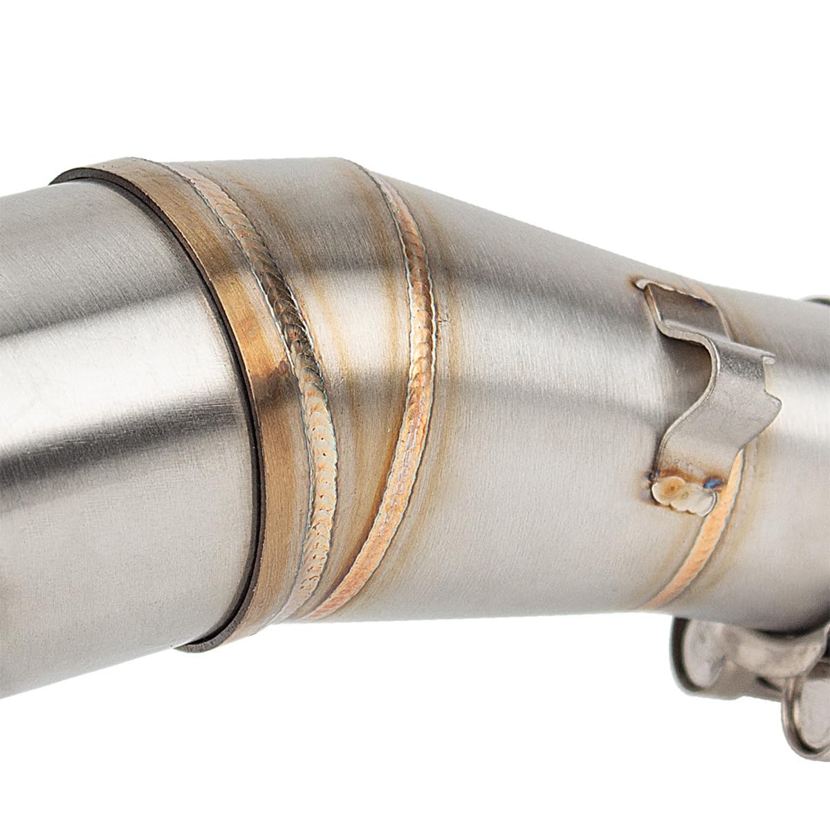 Ausi Tubo di collegamento centrale per moto, adattatore per tubo di scarico, connettore adattatore per collegamento centrale di scarico slip-on per moto per Kawasaki NINJA250 R25 R3 Z250