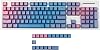 YMDK Double Shot 104 Dyed PBT Shine Through Keyset OEM Profile Keycap Set for Cherry MX Switches Mechanical Keyboard 104 87 61,Blue White Gradient (Only Keycap)
