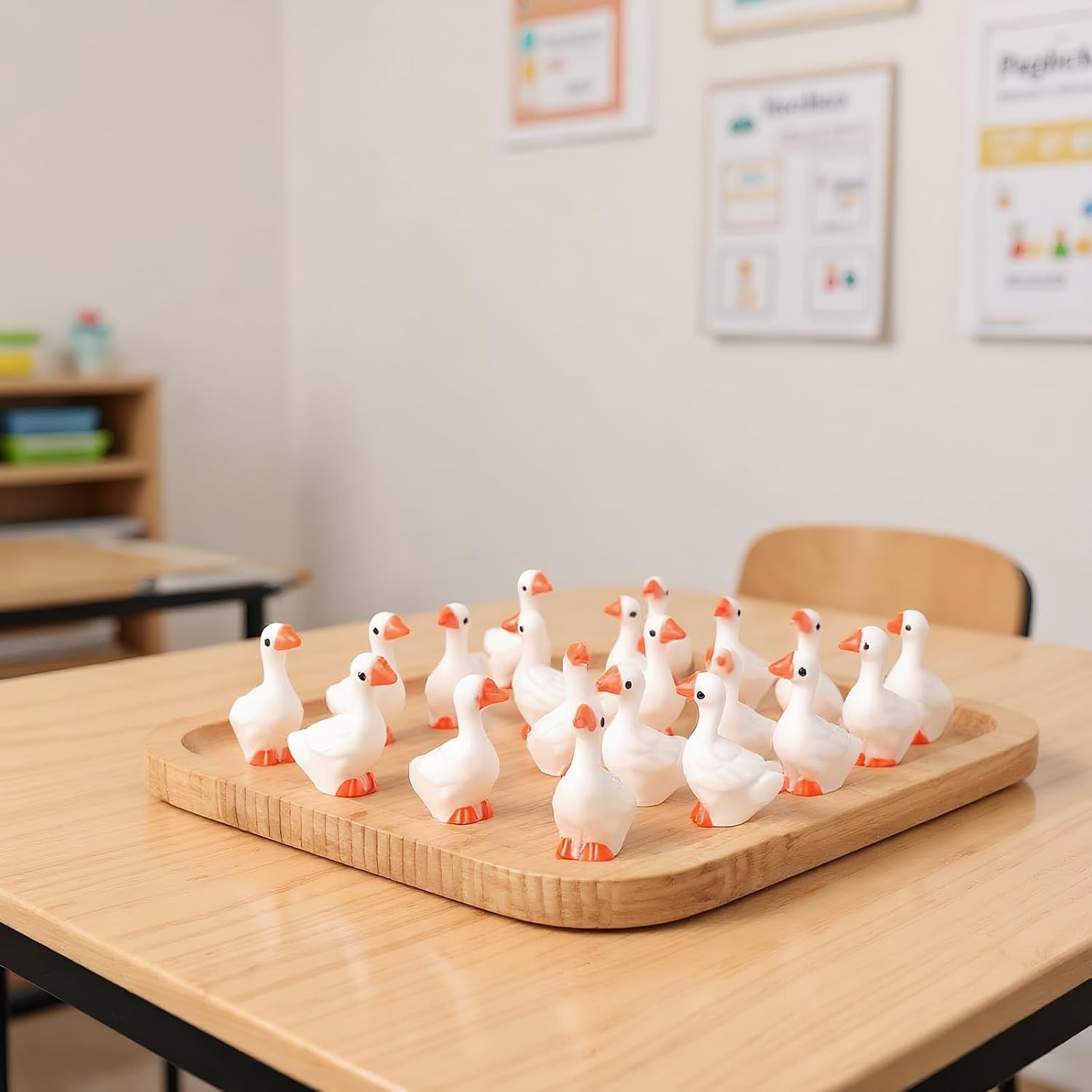 Vintage Goose Figurines, White, 1.14-Inch Tall, 20-Pack