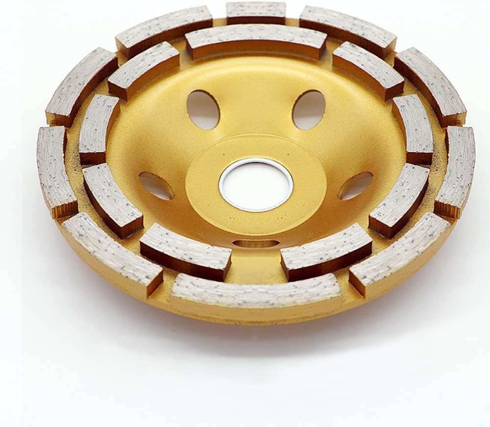 Elome 6 Inch Diamond Grinding Cup Wheel Disc Premium Grade Large Segment Double Row Grinder Concrete Granite Stone Ceramic with 7/8" Thread
