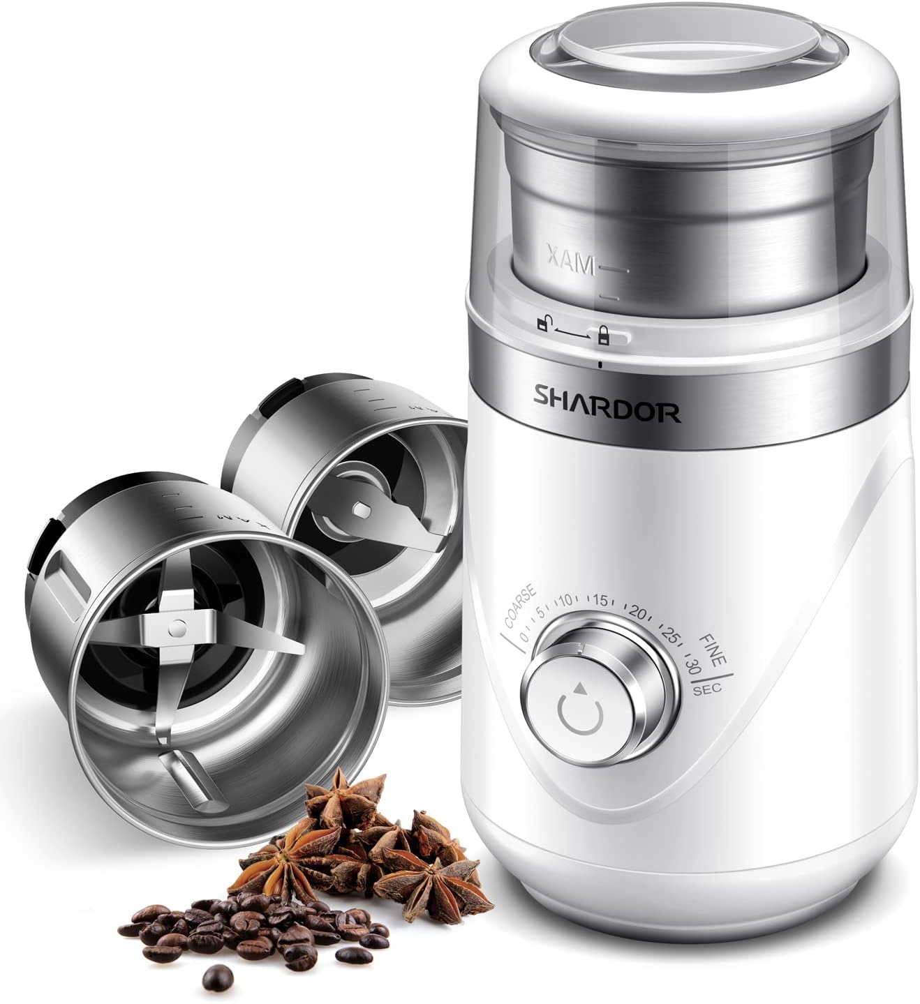 SHARDOR Adjustable Coffee Grinder Electric, Herb Grinder