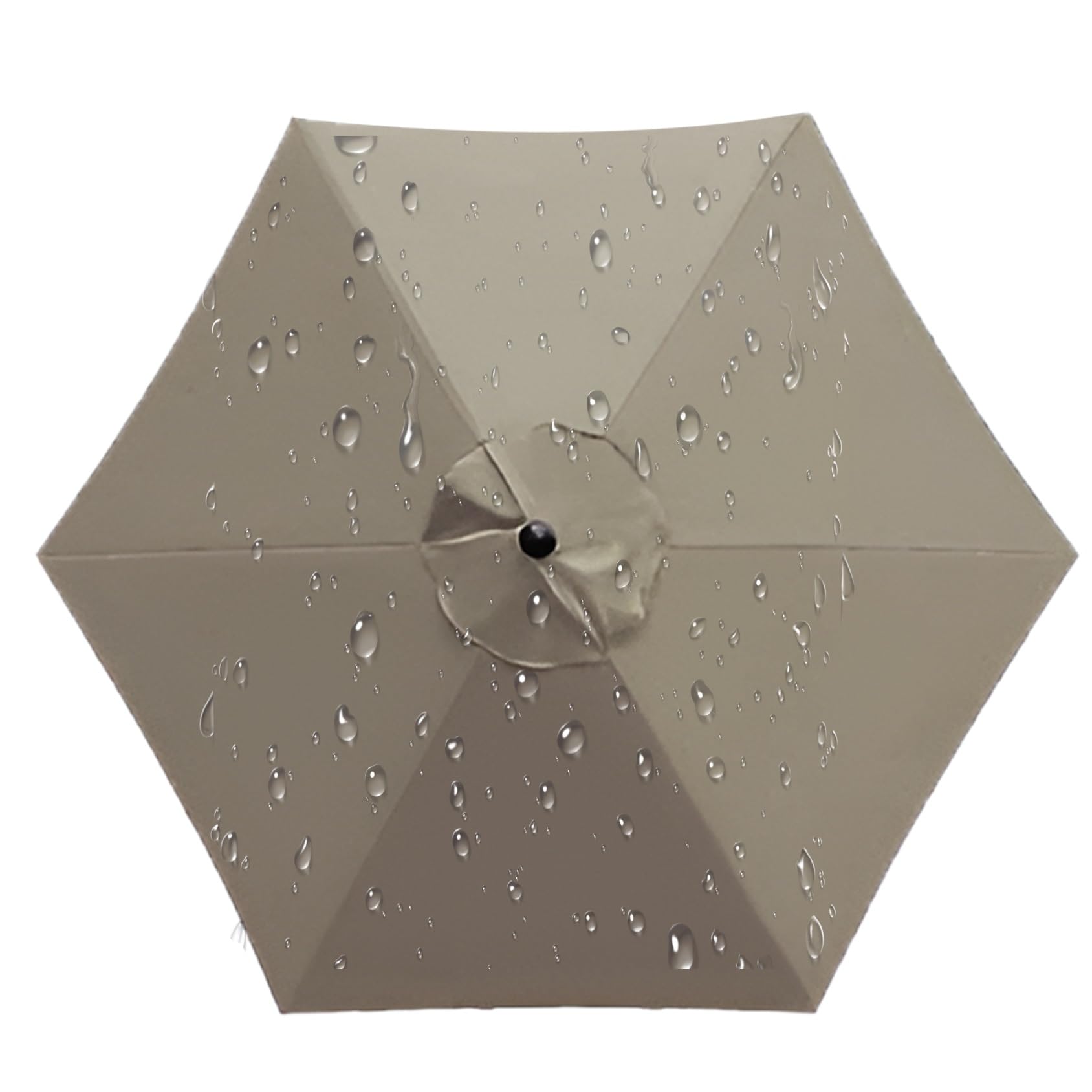 Replacement Parasol Canopy, 200cm/2.7m/300cm, 6 Arms/8 Arms, Umbrella Replacement Fabric Garden Parasol Canopy Cover, Polyester UV Protection(Color:Top color,Size:6 ribs-2m(6.5ft))