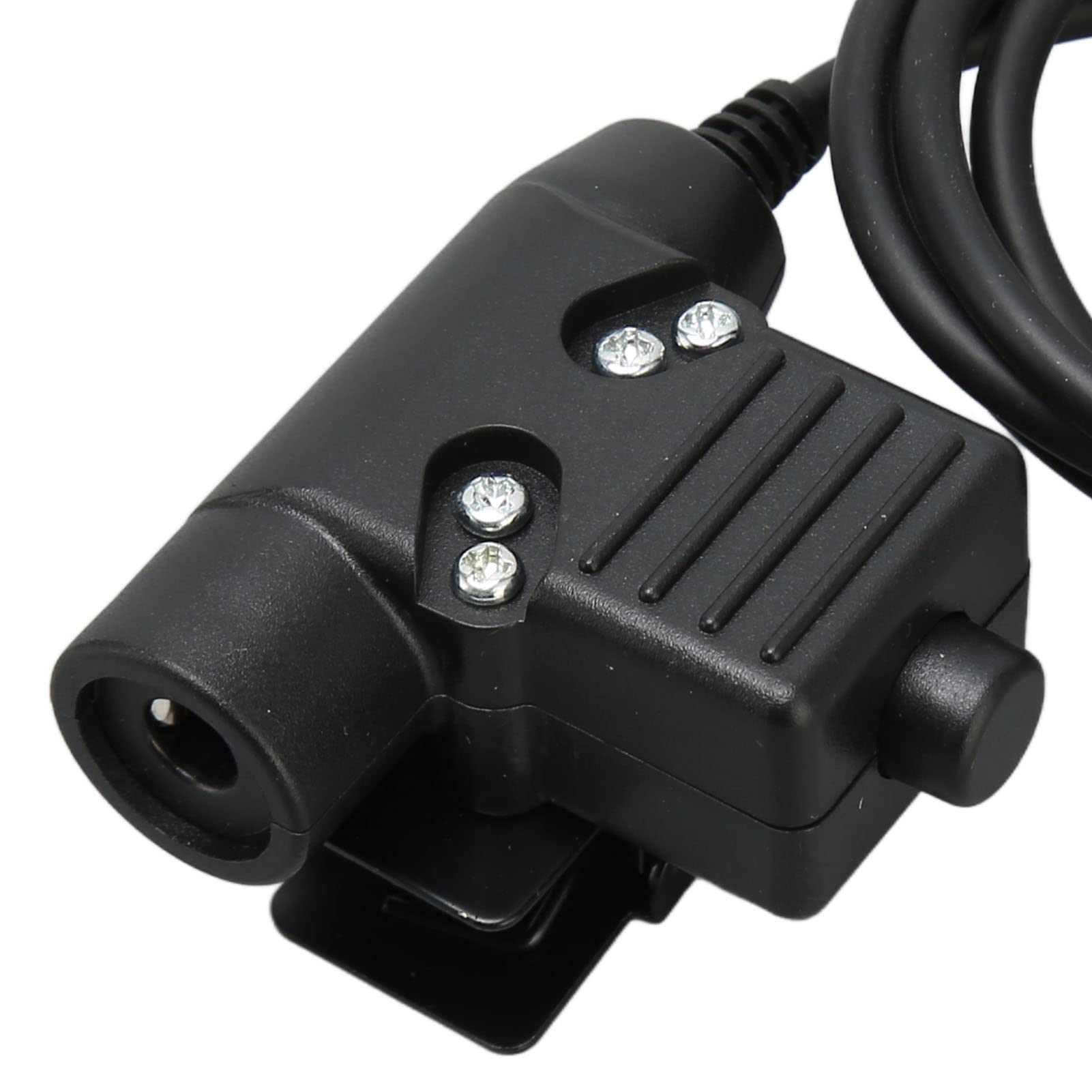 Septpenta Kehlkopfmikrofon Walkie Talkie Ohrhörer Mit U94 PTT Adapter, Verstellbarer Transparenter Akustikschlauch Walkie Talkie Ohrhörer Headset Für T5000 T5100 Und Andere Modelle