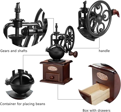 Miniatura 2 de Molinillo de café manual, molinillo de café de mano, molinillo de café de grano de café, molinillos de café para uso doméstico, decoración de café