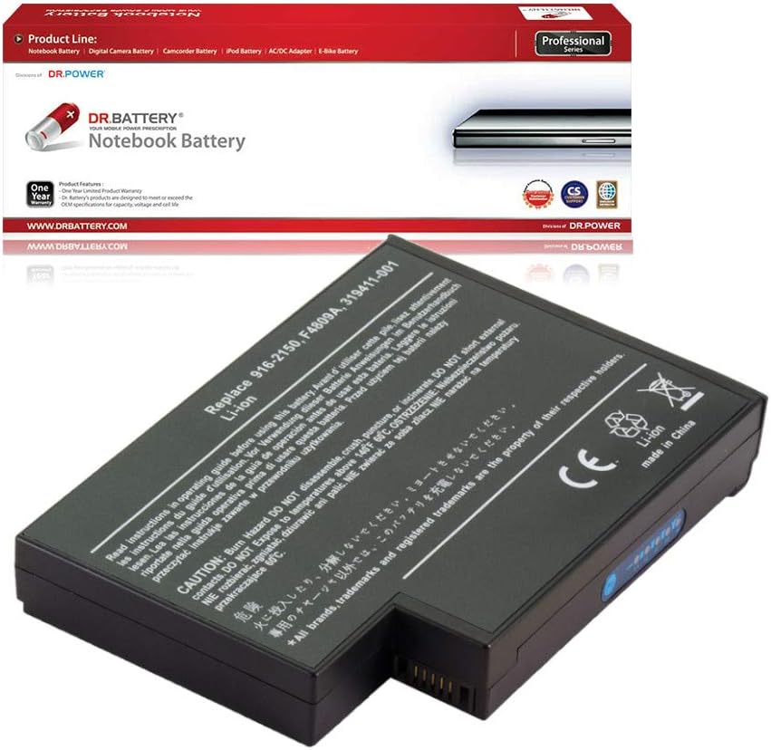 DR. BATTERY F4809A F4812A 319411-001 Battery Replacement for Compaq Presario 2100 2500 HP Pavilion ZE4300 ZE4900 NX9005 NX9010 916-2150 371785-001 [14.8V / 65Wh]