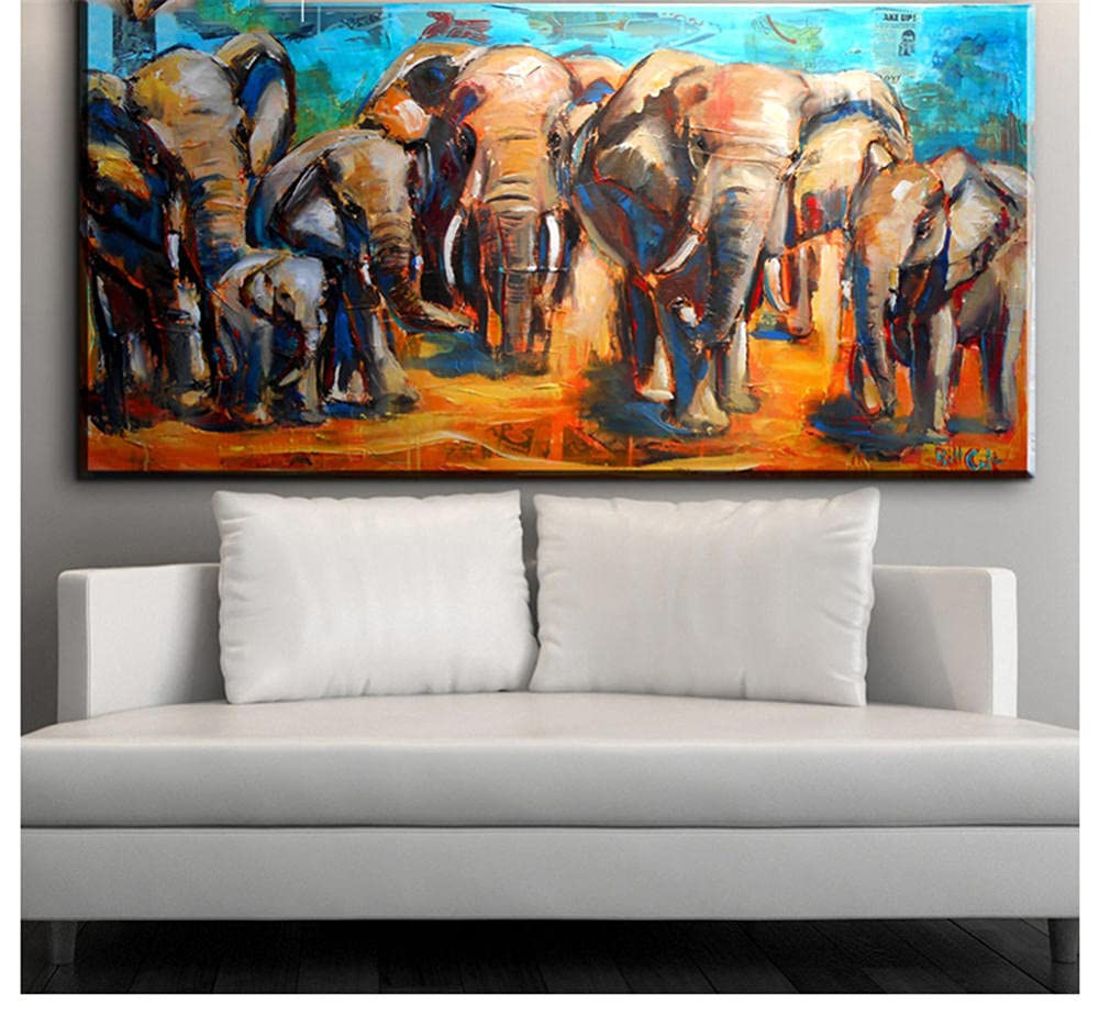 Kit Peinture Diamant éléphant abstrait pour combler un grand mur vide