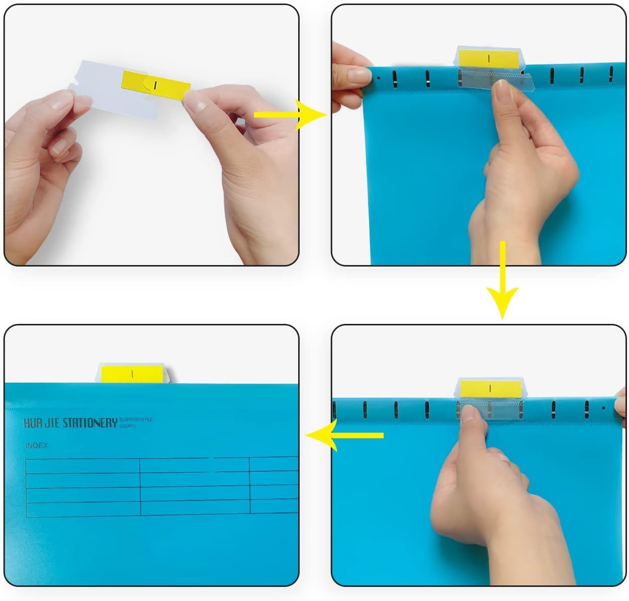 30pcs Hängemappen A4 Polypropylen Aktenschrank Hängemappen mit Tabs und Karteneinlagen für Schule Zuhause Arbeit Büro (5 Farbe)