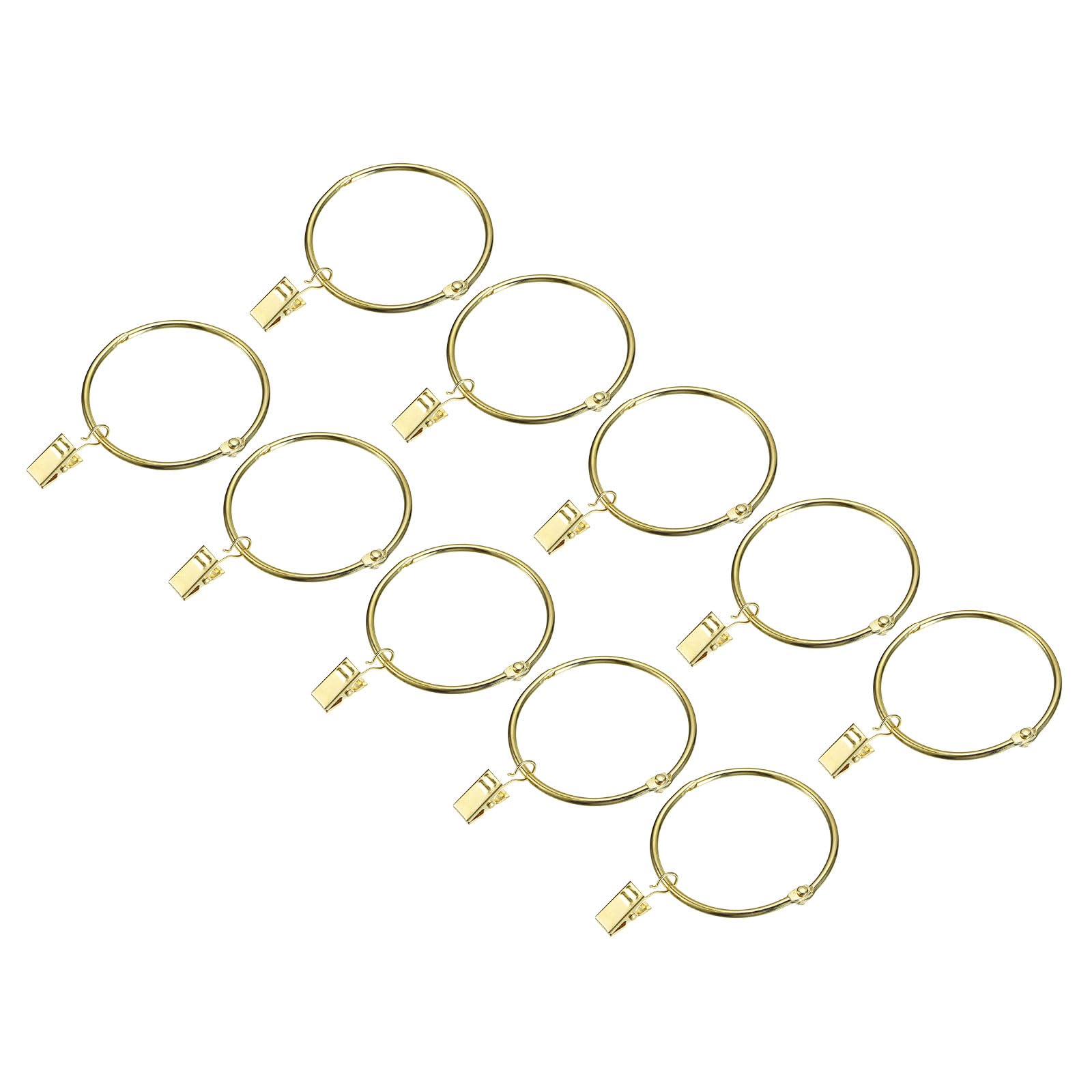 Amazon.com: uxcell Curtain Rings with Clips, 14pcs - Carbon Steel ...