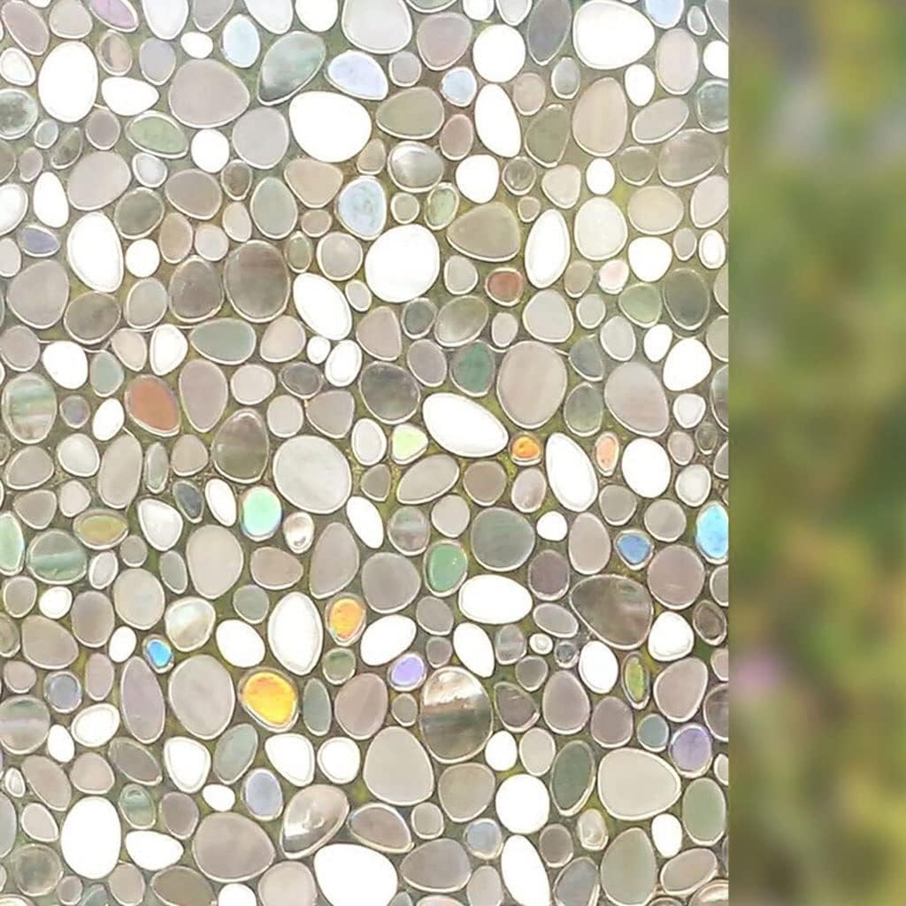 Window Privacy Film Electrostatic Glass Film Color Window Sticker Cellophane Matte Glue-Free Office Home Bath Balcony Sunscreen Window Film Decorative Window Film(90x200 cm)