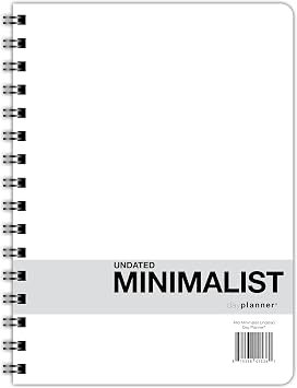 Undated Weekly Planner, Habit Tracking for Minimalists, Small, 6.6" x 9"