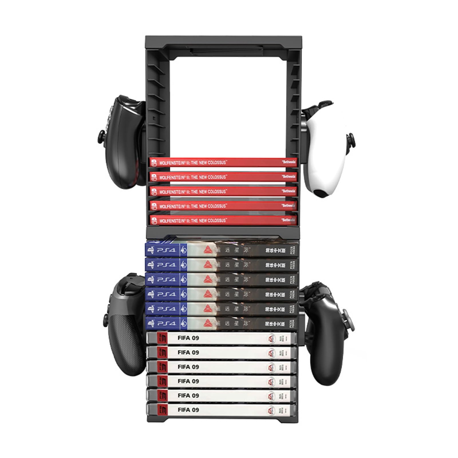 Torre di immagazzinamento per videogiochi Game storage tower compatibile con PS5/PS4/Xbox Series X/Xbox One/Nintendo Switch