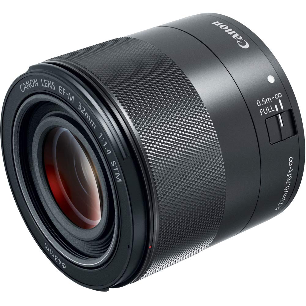 Canon EF-M 32mm f 1.4 STM Lens (2439C002) with Sandisk 32GB