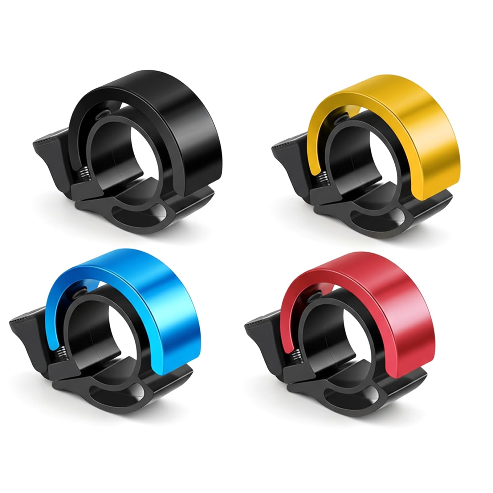 Xvbhaq Bike Bell 4 PCS | Super Loud Invisible Bike Horn, 22mm Exact-Fit Handlebar Aluminium Alloy, Adult & Kids Cycling Accessories