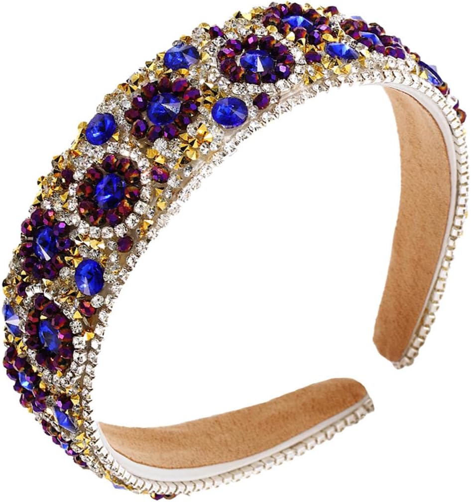 Flayem Rhinestone Headband Glitter Sparkly Crystal Hair Hoop