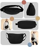 Small Sling Crossbody Bag for Women Men Trendy, Mini Crescent Bag with Adjustable Strap, 2 Zippers Lightweight Nylon Bag
